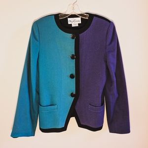 Oleg Cassini - Women's Sweater (Turquoise/Purple)